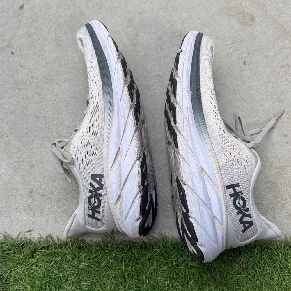 Hoka Men's Gray Athletic Shoes Clifton 8.5